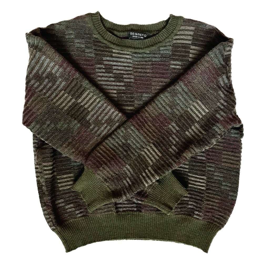Vintage 90s Segreto Italian Cropped Wool Sweater